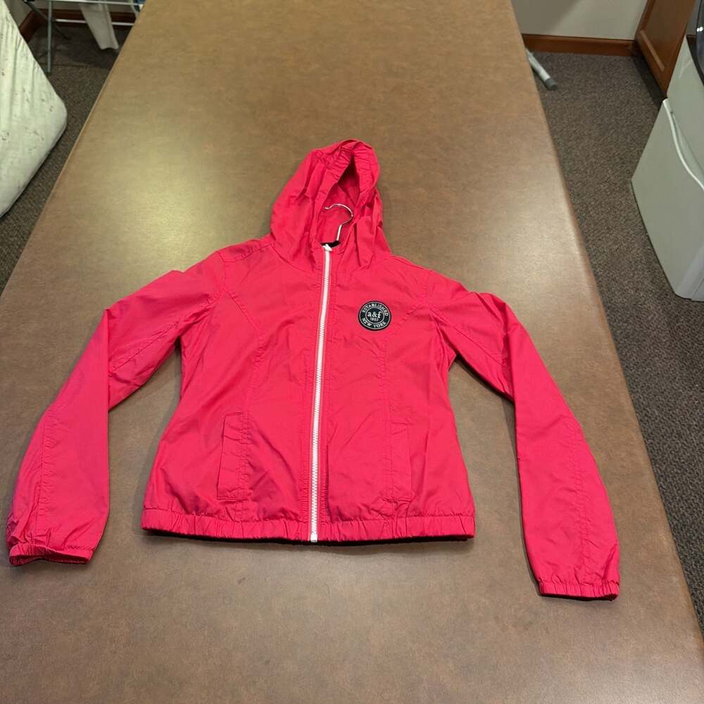 Abercrombie & Fitch dark pink Windbreaker Jacket kids Size M